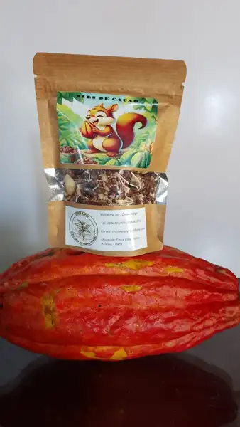 NIBS DE CACAO CON UNA LIGERA ADICION DE MELADO DE PANELA 150GRAMOS